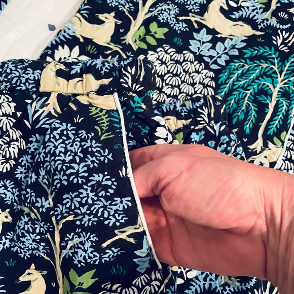 Printfresh Women's Pajama Set in Navy and Teal Forest Design - Picture 3 of 5